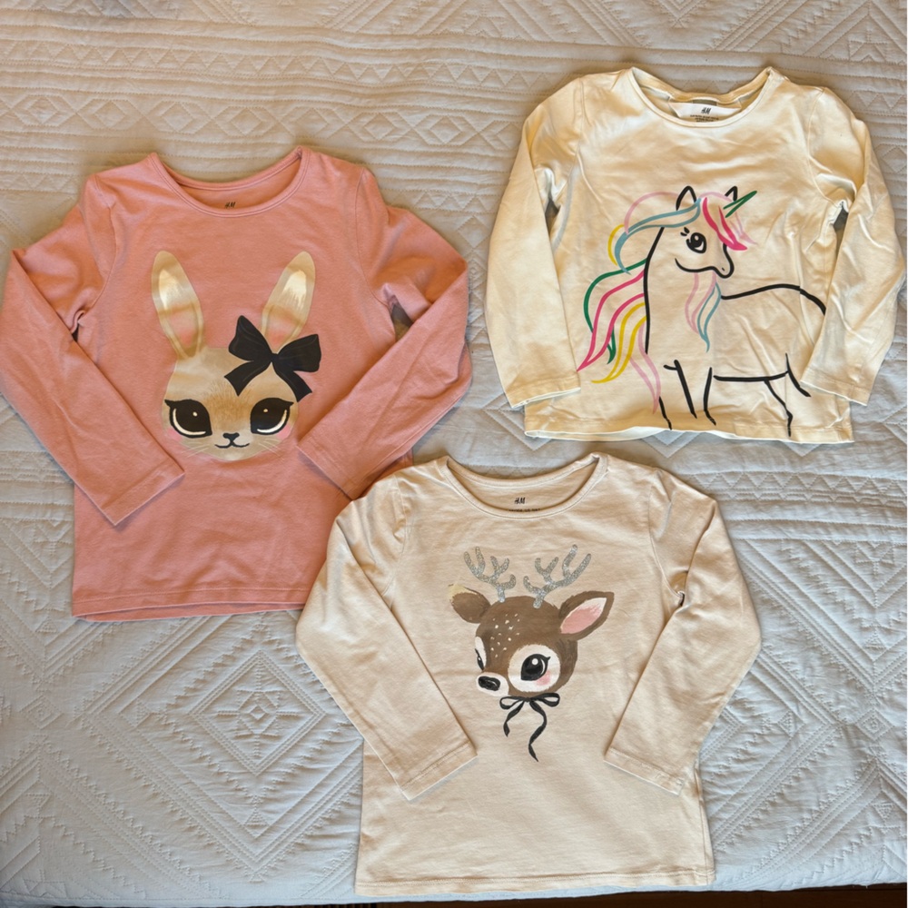 H&M 3T Long -Sleeved Printed Shirts